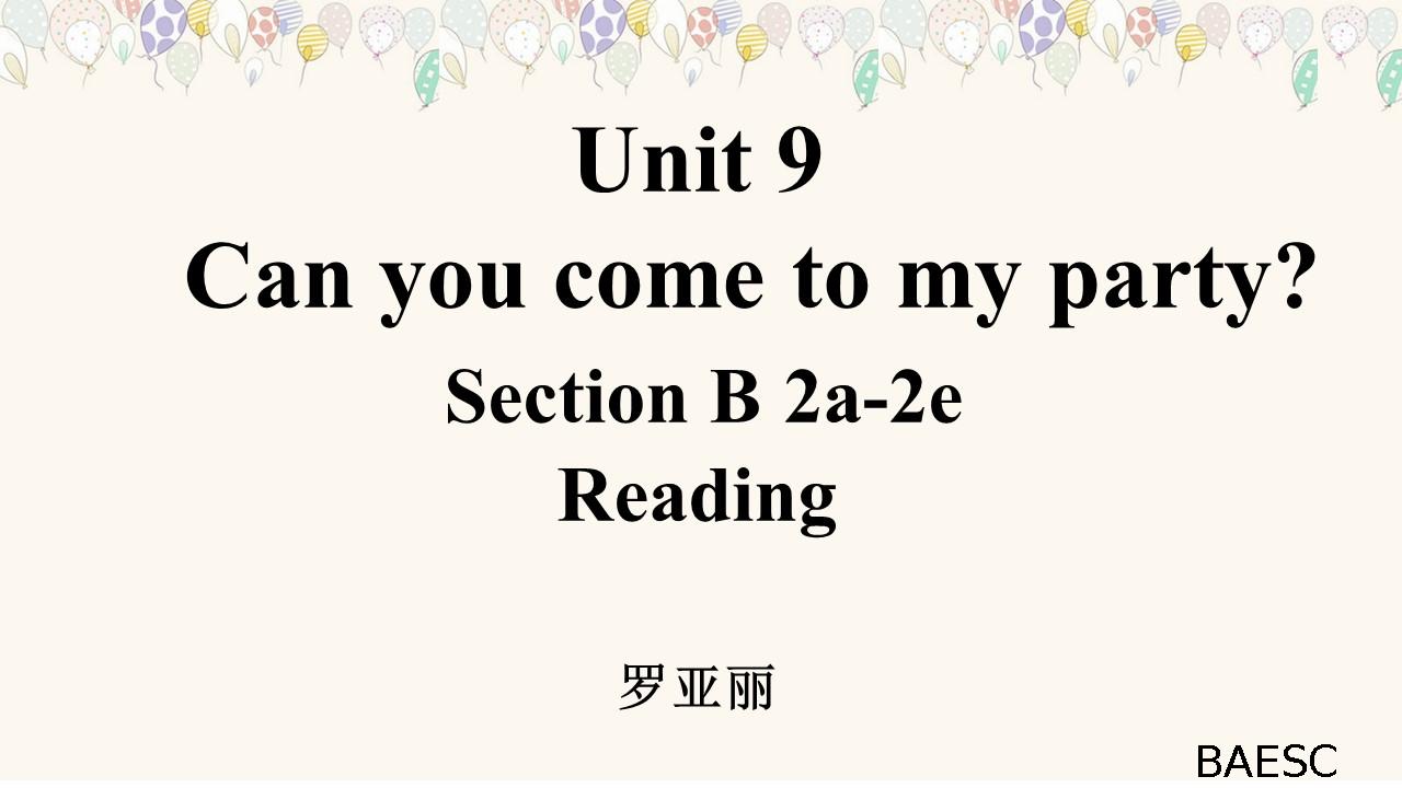 Go For It 8A U9 读写课教学资源包 罗亚丽